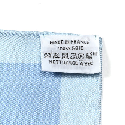 Hermes Silk Cheval de Fette Scarf 90 Bleu Ciel Vert Rose 6 of 6