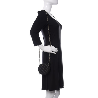 Chanel Caviar Quilted Round Clutch With Chain Black 2 of 11