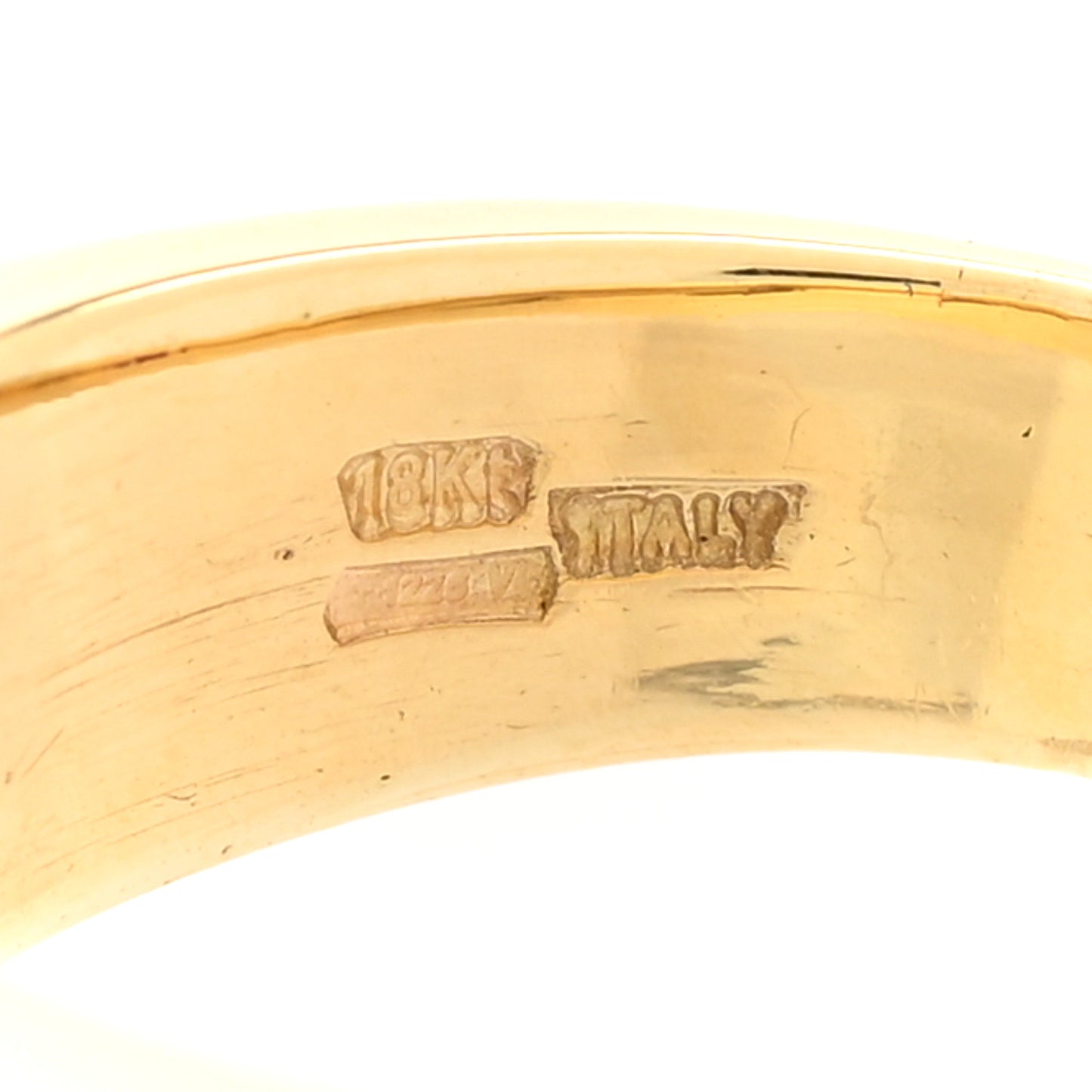 18K Yellow Gold Tapered 5 Band Ring 50 5.5