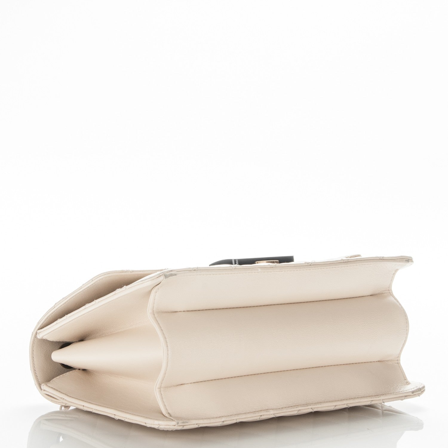 Chanel Sheepskin Quilted Large Beauty Lock Flap Beige Clair 4 of 9