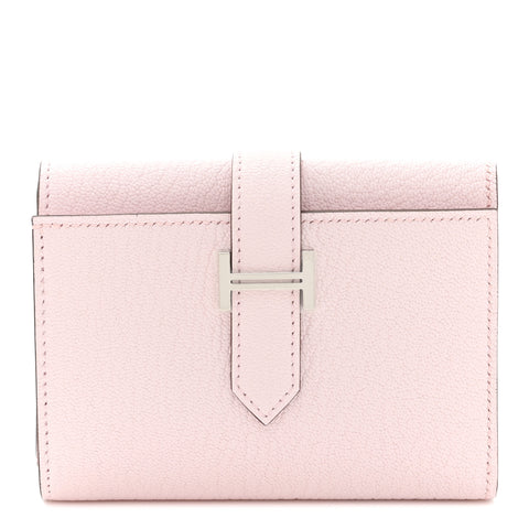 Chevre Mysore Tri-Fold Compact Bearn Wallet Rose Darling