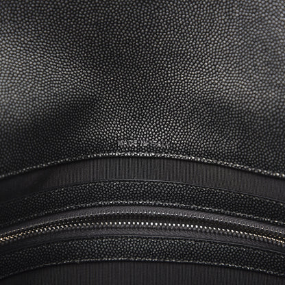 Chanel Metallic Caviar Quilted Medium Golden Class Pouch Dark Grey 7 of 8