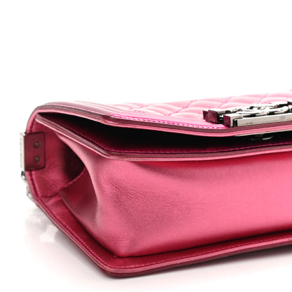 Chanel Metallic Patent Calfskin Quilted Small Boy Flap Pink 9 of 11