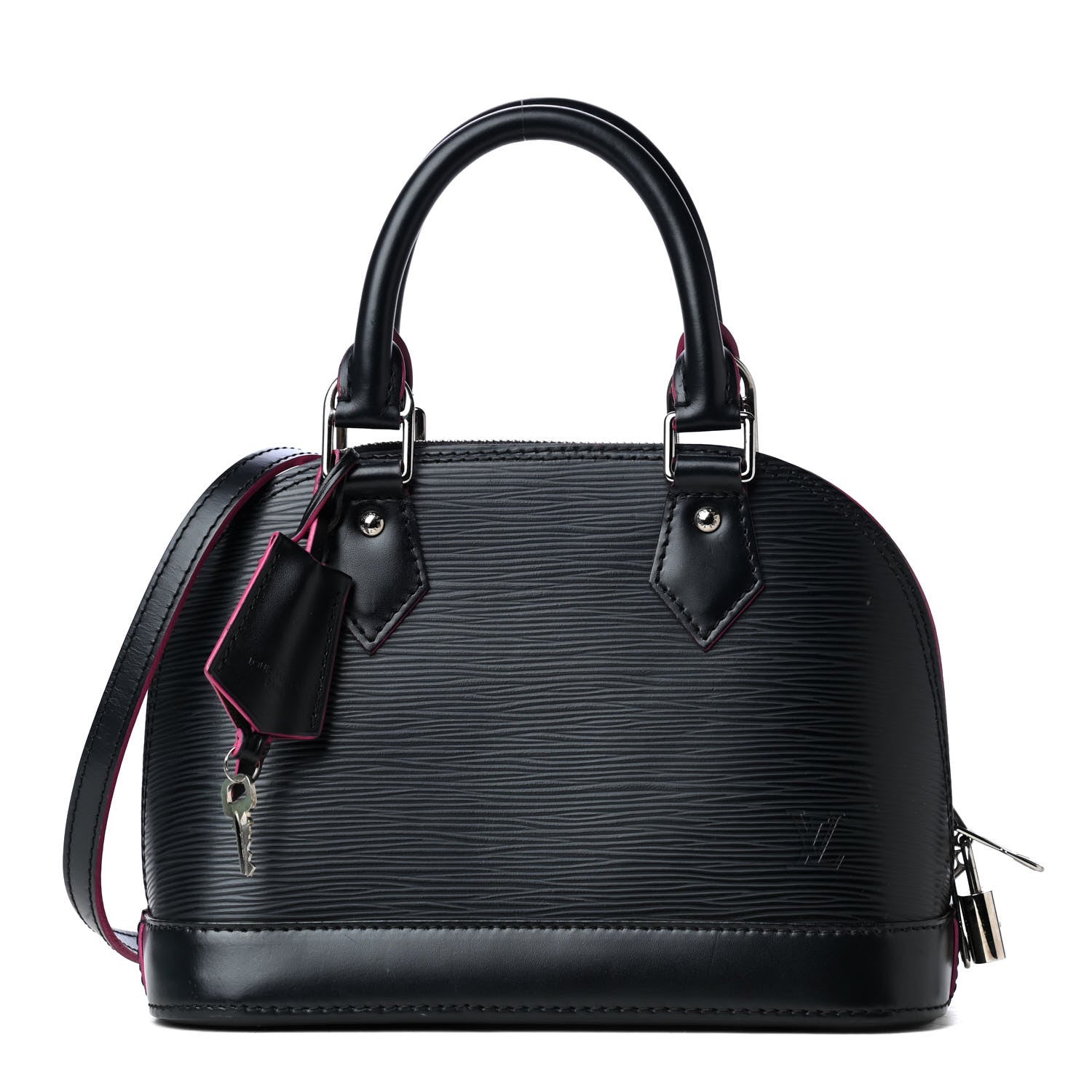Louis Vuitton Epi Alma BB Black Hot Pink 1 of 12