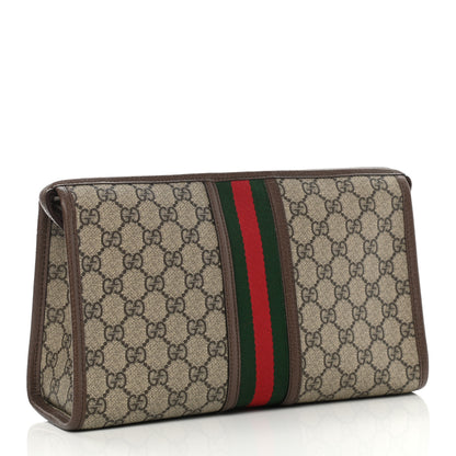 Gucci GG Supreme Monogram Web Ophidia GG Toiletry Case Beige New Acero 3 of 10
