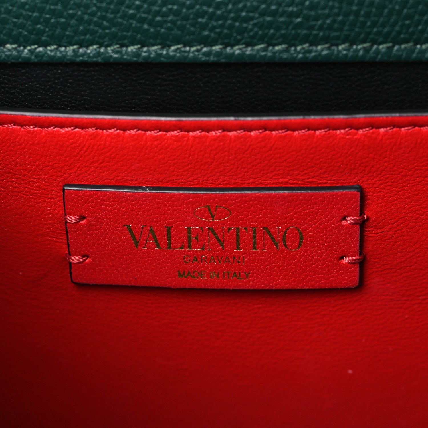 Valentino Garavani Grainy Calfskin Small VSling Shoulder Bag English Green 6 of 9