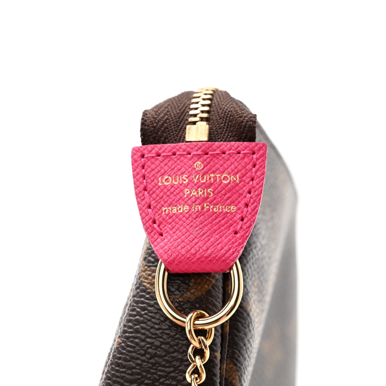 Louis Vuitton Monogram 2019 Christmas Animation Mini Courchevel Pochette Accessories Fuchsia 6 of 8