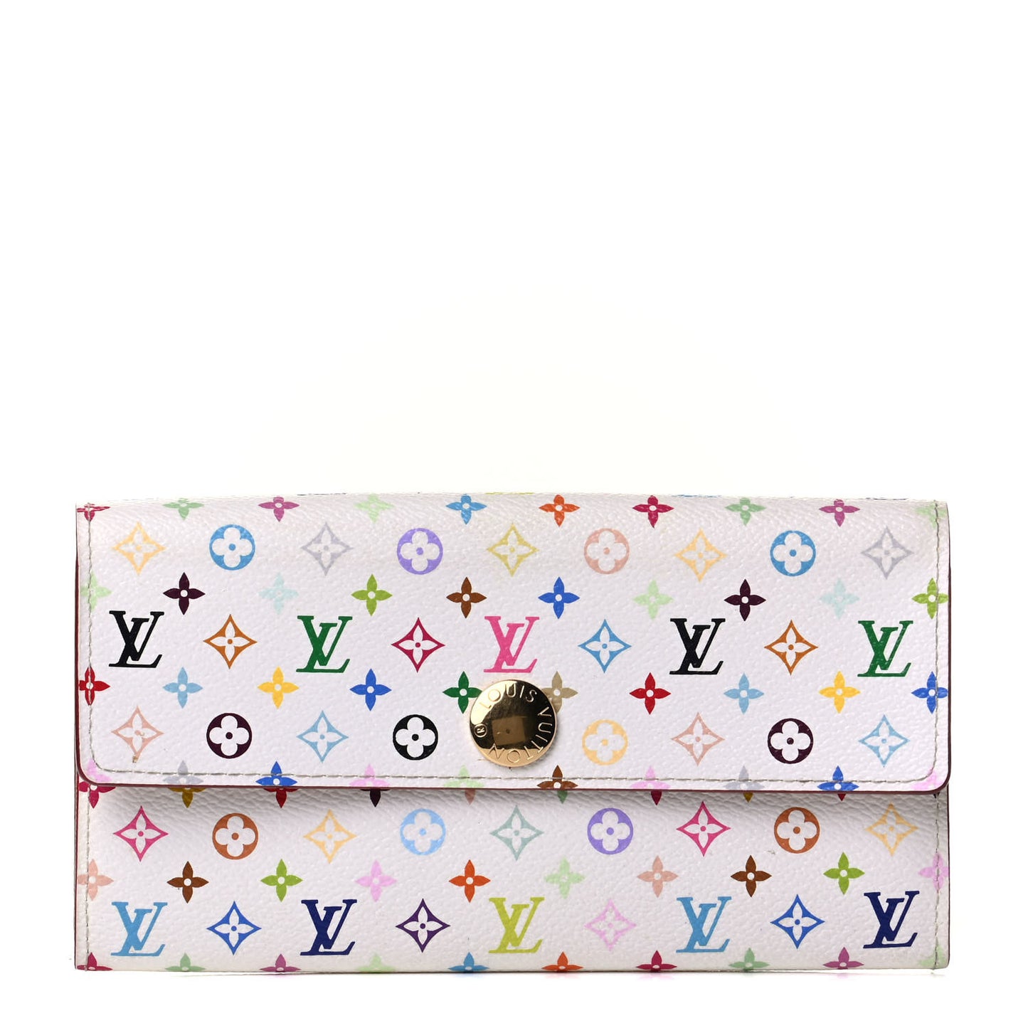 Monogram Multicolor Sarah Wallet White