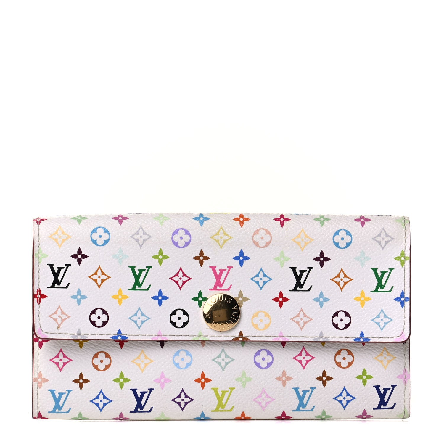 Louis Vuitton Monogram Multicolor Sarah Wallet White 1 of 7