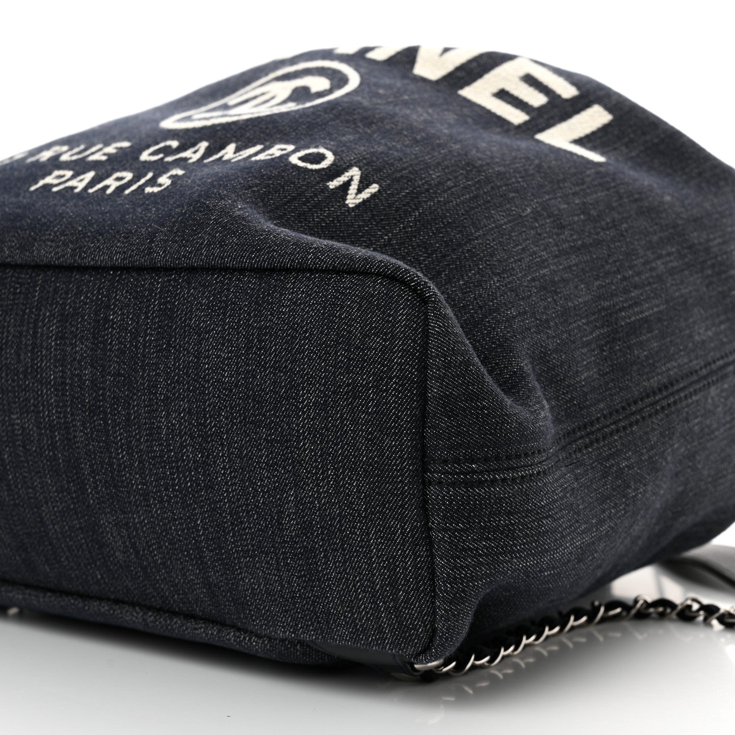 Chanel Canvas Large Deauville Backpack Denim Blue 8 of 8
