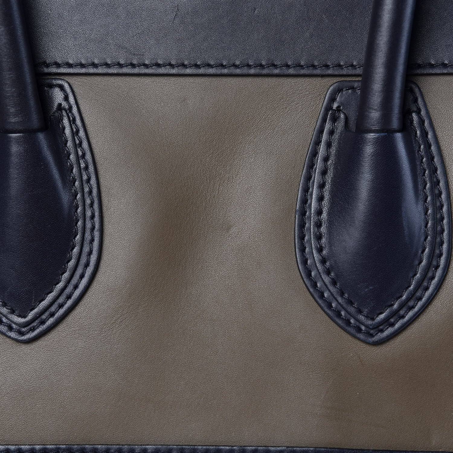 Celine Satin Calfskin Mini Tri-Color Luggage Anthracite 17 of 17