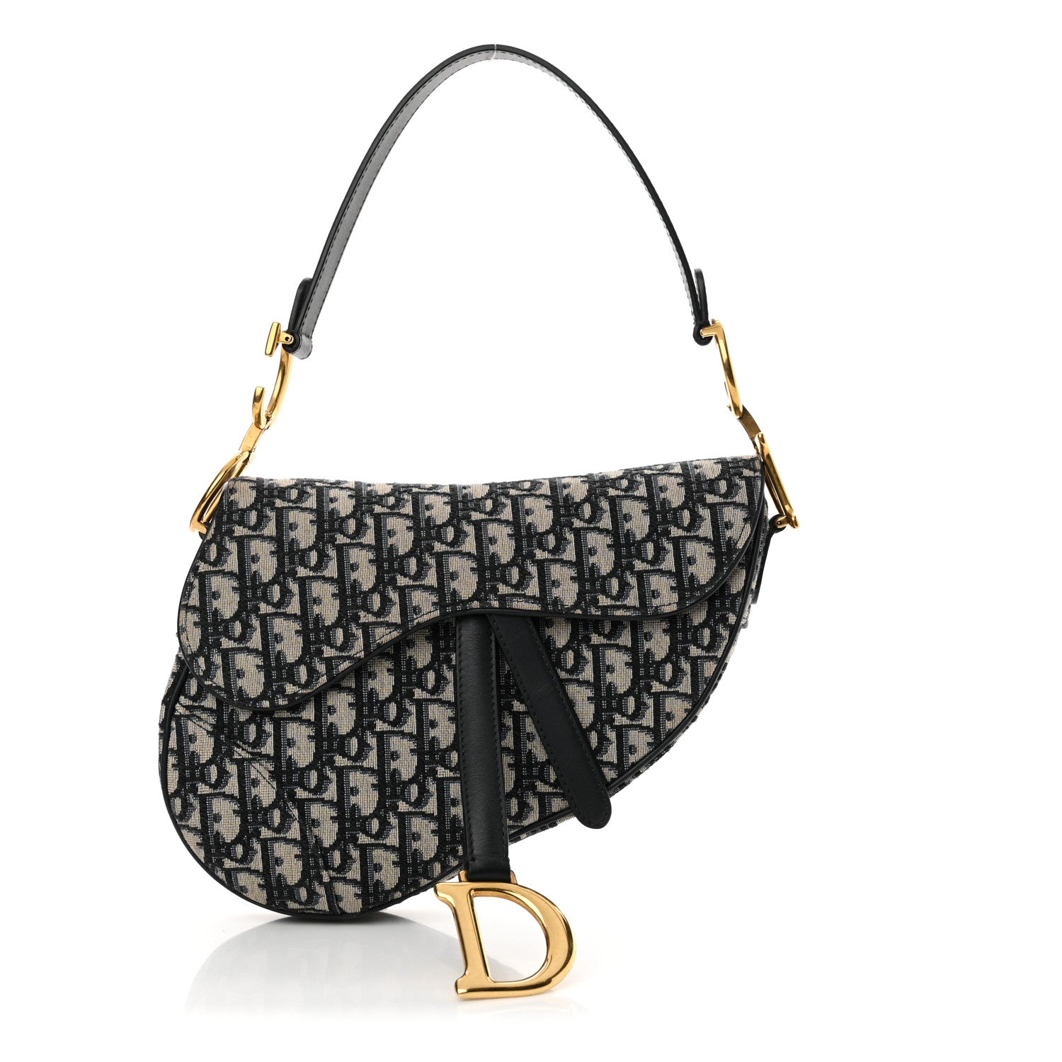 Christian Dior Oblique Saddle Bag Blue 1 of 12