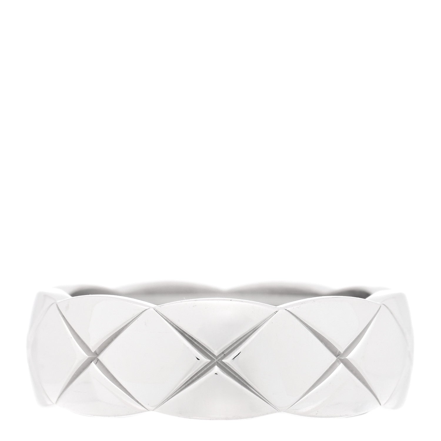 Chanel 18K White Gold Small Coco Crush Ring 55 7.25 3 of 4