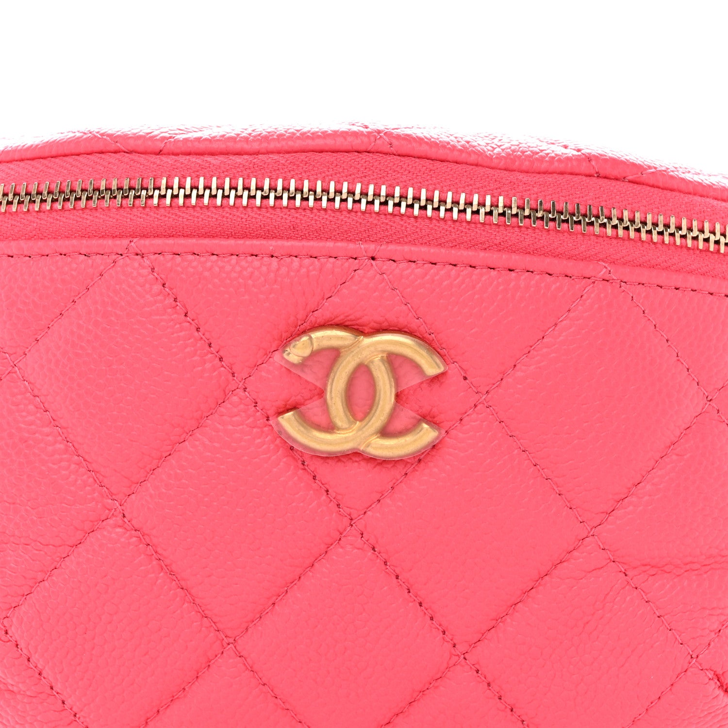 Chanel Caviar Quilted Sweetheart Belt Bag Fuchsia 8 of 10