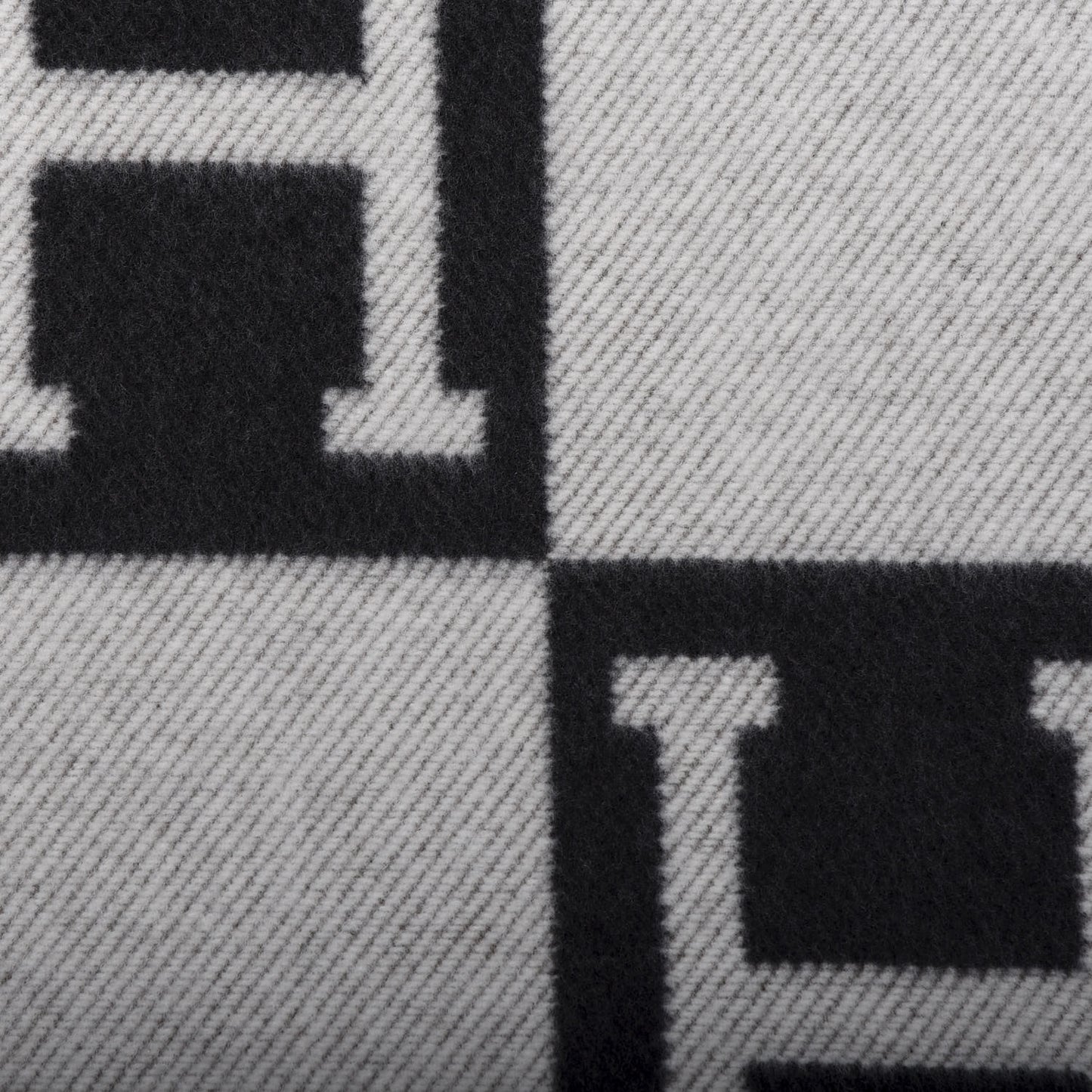 Wool Cashmere Avalon Blanket Ecru Gris Fonce