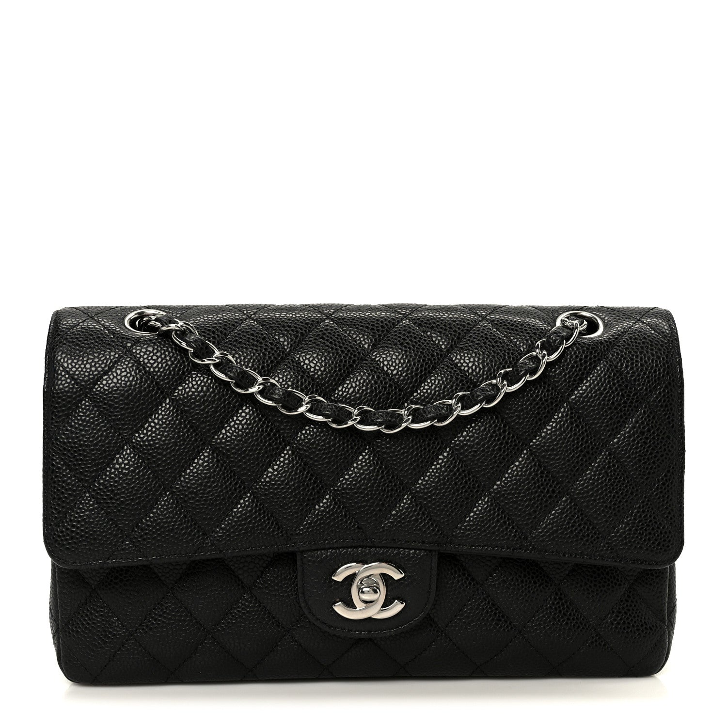 Chanel Caviar Quilted Medium Double Flap Black 1 of 12