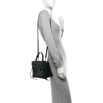 Celine Calfskin Crocodile Embossed Nano Belt Bag Amazone 2 of 10