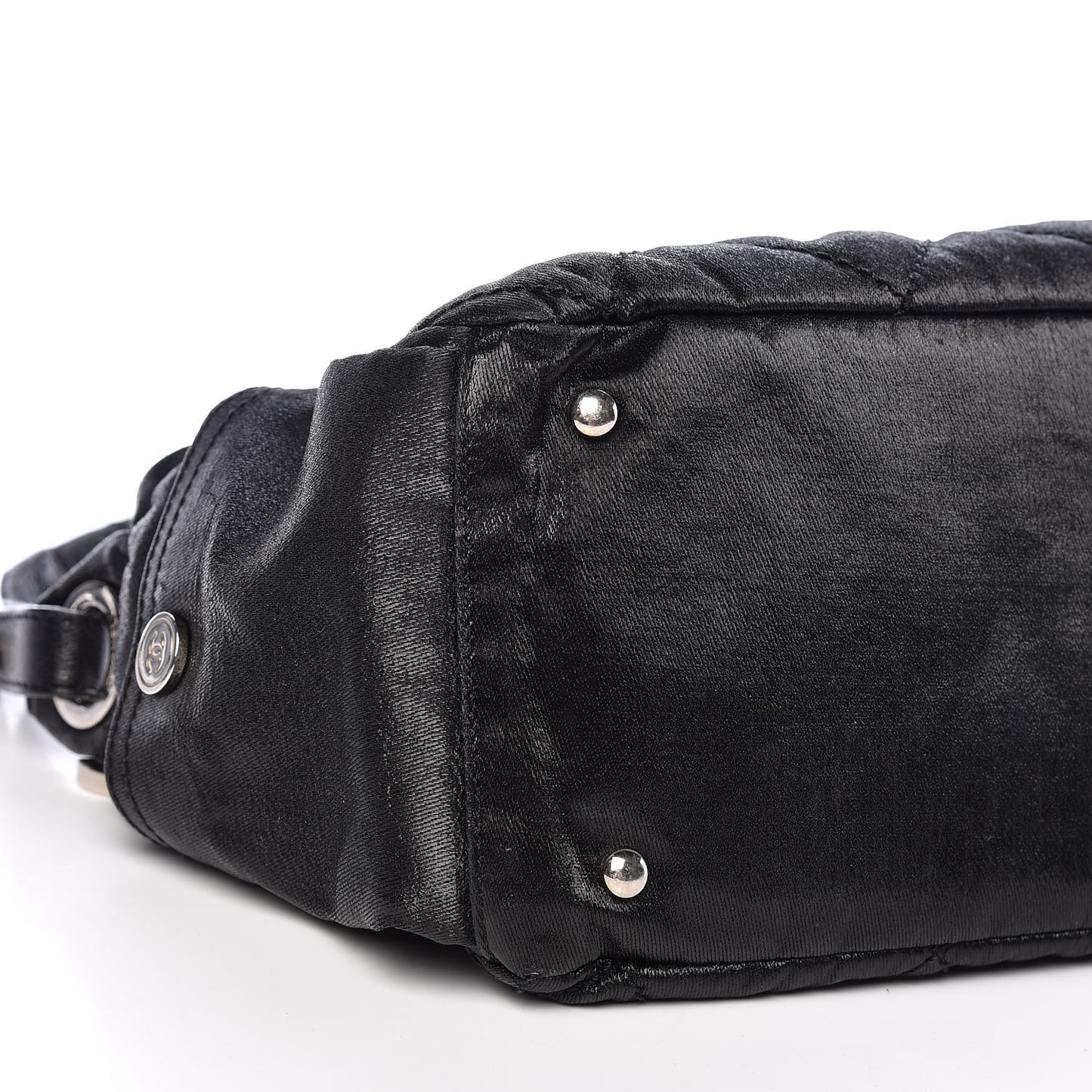 Coated Canvas Paris Biarritz Hobo Black