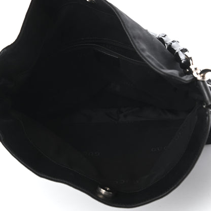 Gucci Nylon Bamboo Top Handle Hobo Black 5 of 10