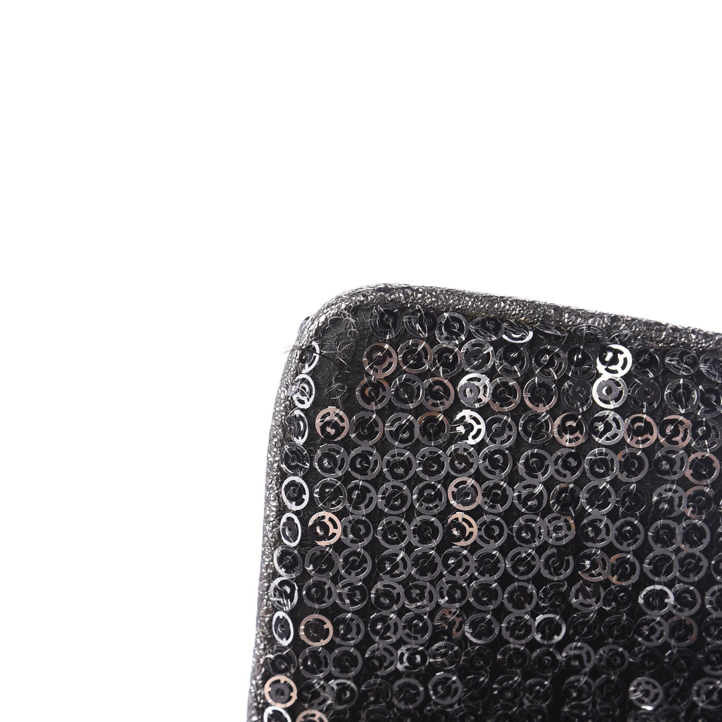 Sequin Mesh Medium Single Flap Silver