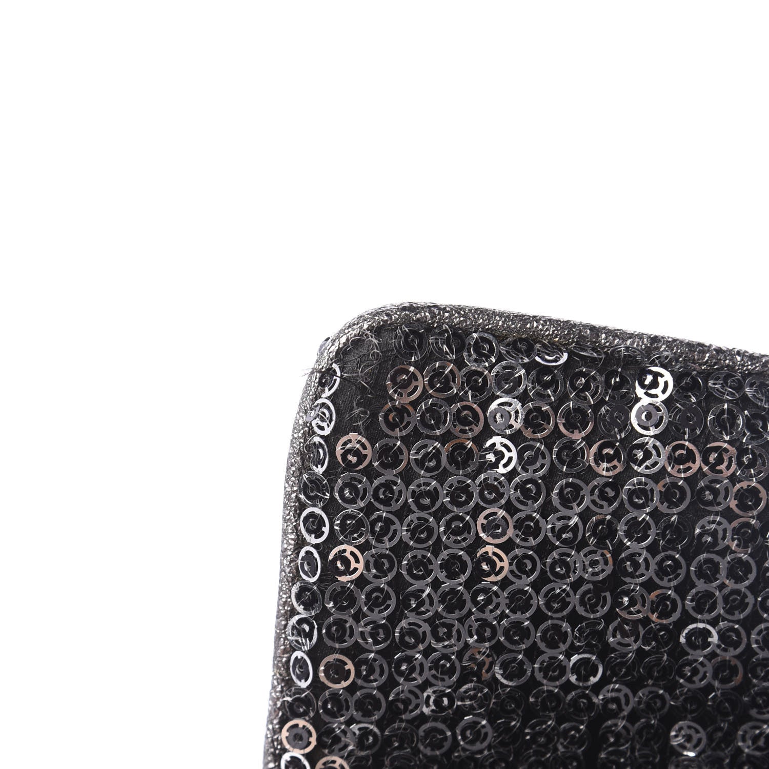 Chanel Sequin Mesh Medium Single Flap Silver 12 of 14