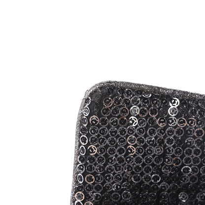 Chanel Sequin Mesh Medium Single Flap Silver 12 of 14