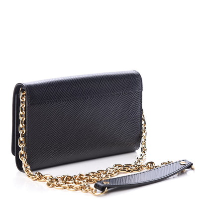 Louis Vuitton Epi Sequin Night Bird Twist Chain Wallet Black 3 of 8