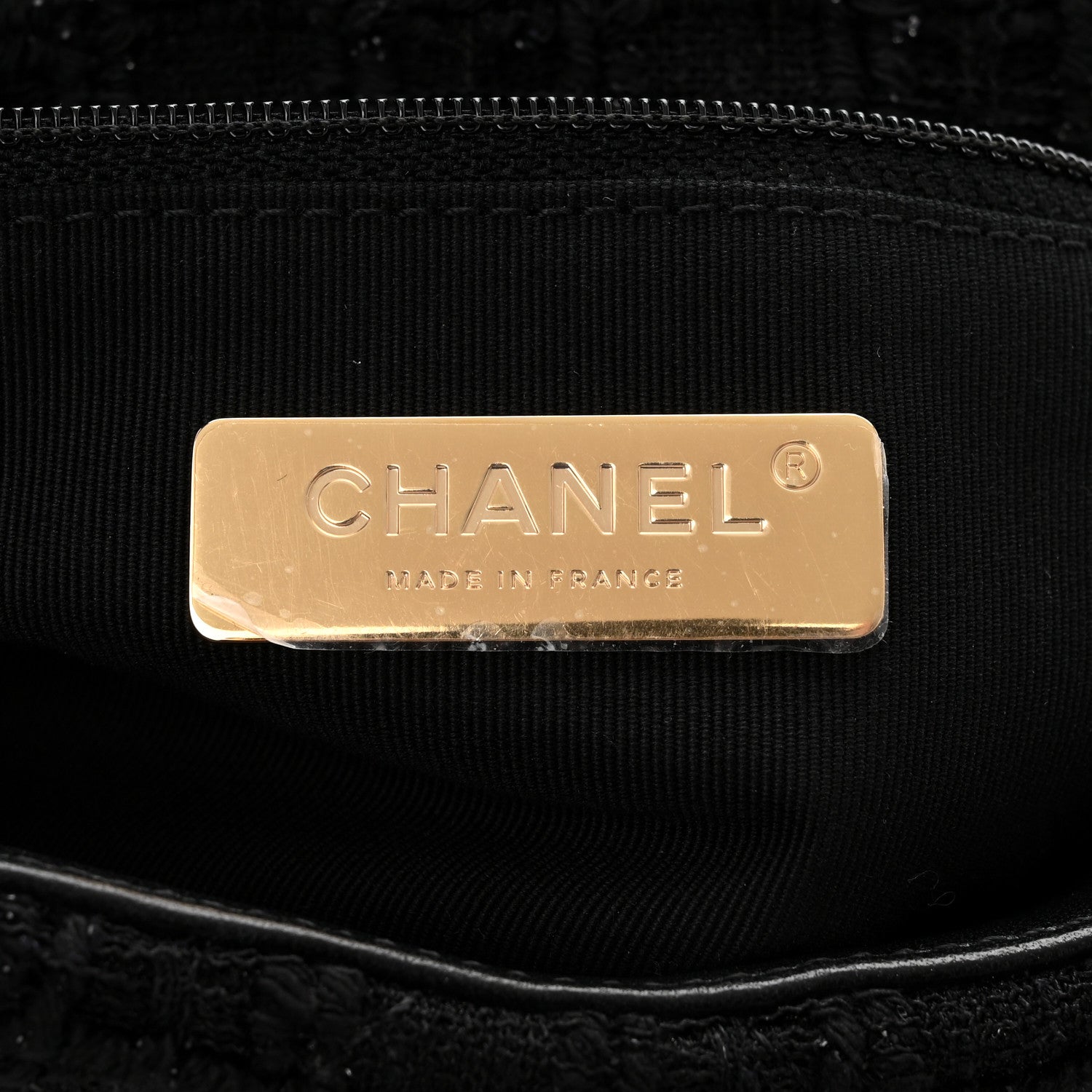 Chanel Tweed Quilted Medium Chanel 19 Flap Black 6 of 10