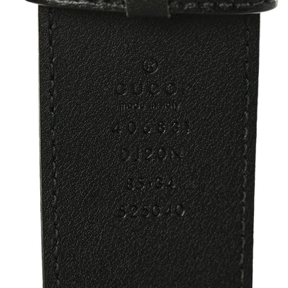 Gucci Textured Dollar Calfskin Nickel Double G 40mm Belt 85 34 Black 4 of 8