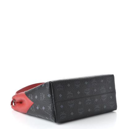 MCM Visetos Medium Klara Hobo Red Black 4 of 9