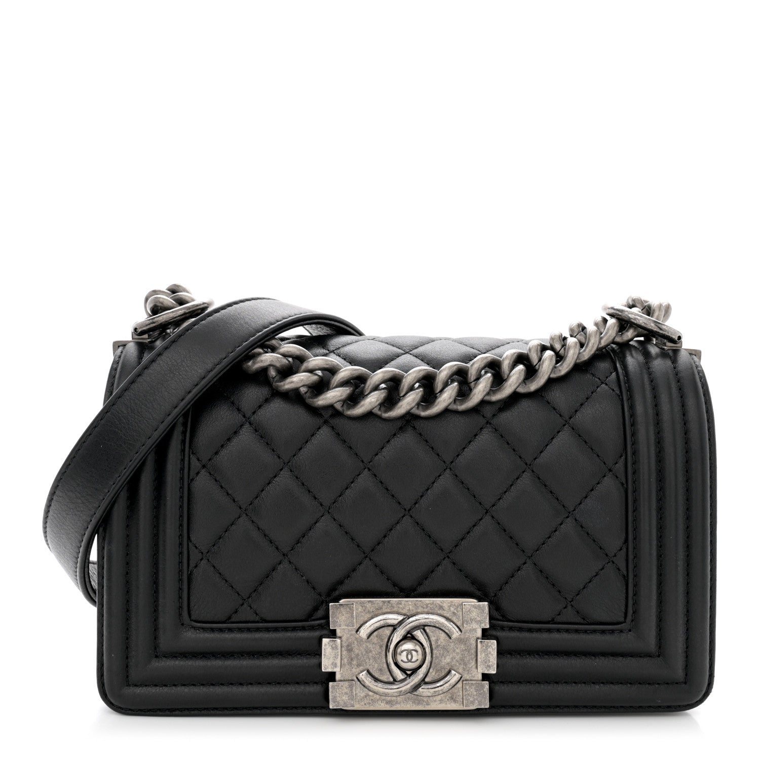 Chanel Calfskin Quilted Small Boy Flap Black 1 of 11