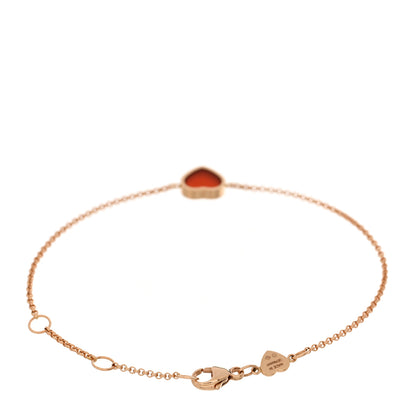 Chopard 18K Rose Gold Carnelian My Happy Hearts Bracelet 2 of 4