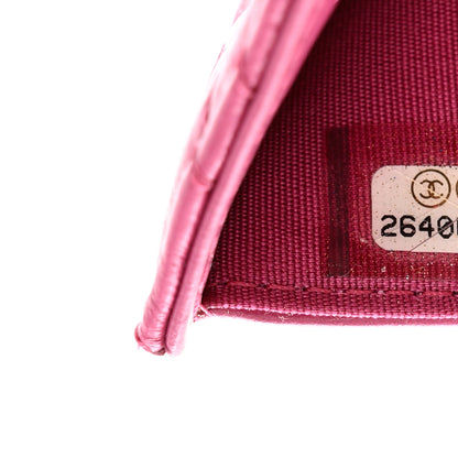 Chanel Lambskin Camellia Embossed Small Wallet Pink 7 of 7