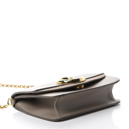 Chloe Calfskin Suede C Clutch With Chain Motty Grey 4 of 10