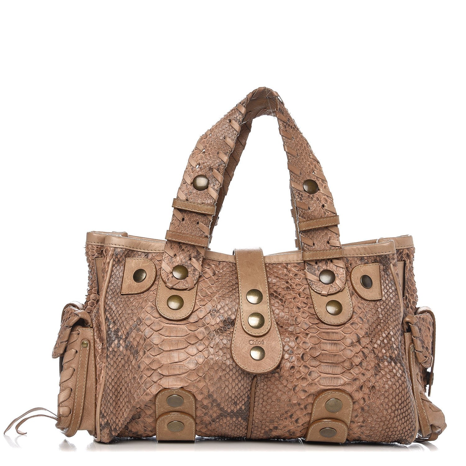 Chloe Python Silverado Tote Beige 1 of 8