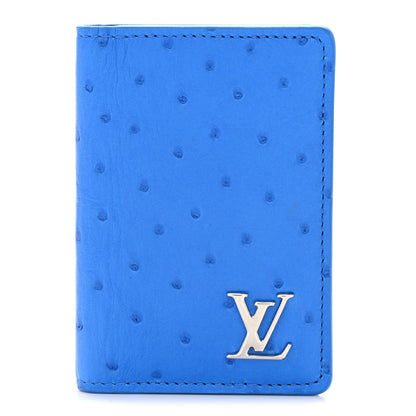 Louis Vuitton Ostrich Pocket Organizer Blue 1 of 6
