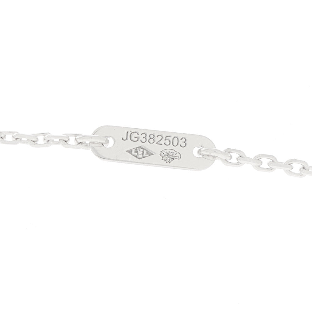 Van Cleef & Arpels 18K White Gold Diamond Sweet Alhambra Pendant Necklace 5 of 5