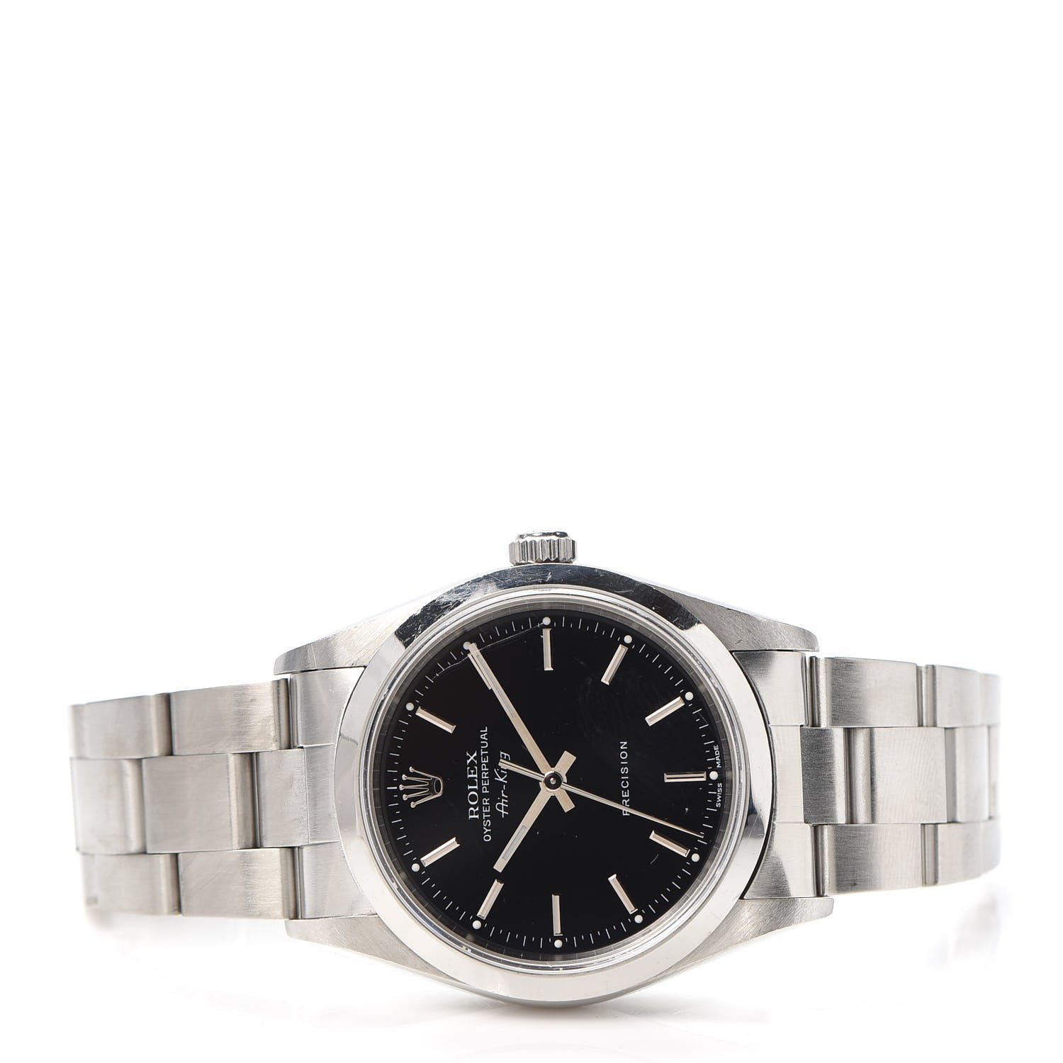 Rolex Stainless Steel 34mm Air-King Oyster Perpetual Precision Watch Black 14000M 2 of 6