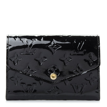 Louis Vuitton Vernis Sarah Compact Wallet Black Magnetique 1 of 7
