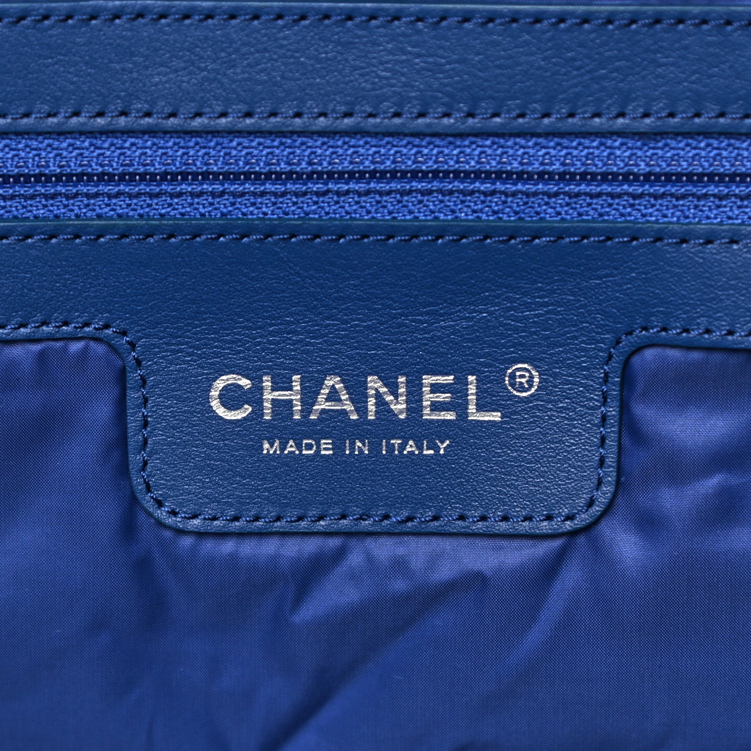 Chanel Tweed Fabric Deauville Biarritz Tote White Navy 5 of 9