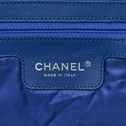 Chanel Tweed Fabric Deauville Biarritz Tote White Navy 5 of 9