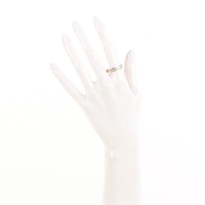 John Hardy Sterling Silver Pave Diamond Slim Dot Ring 7 2 of 5