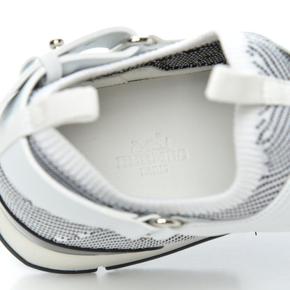 Hermes Calfskin Womens Athlete Sneakers 38.5 White Multicolor 7 of 8