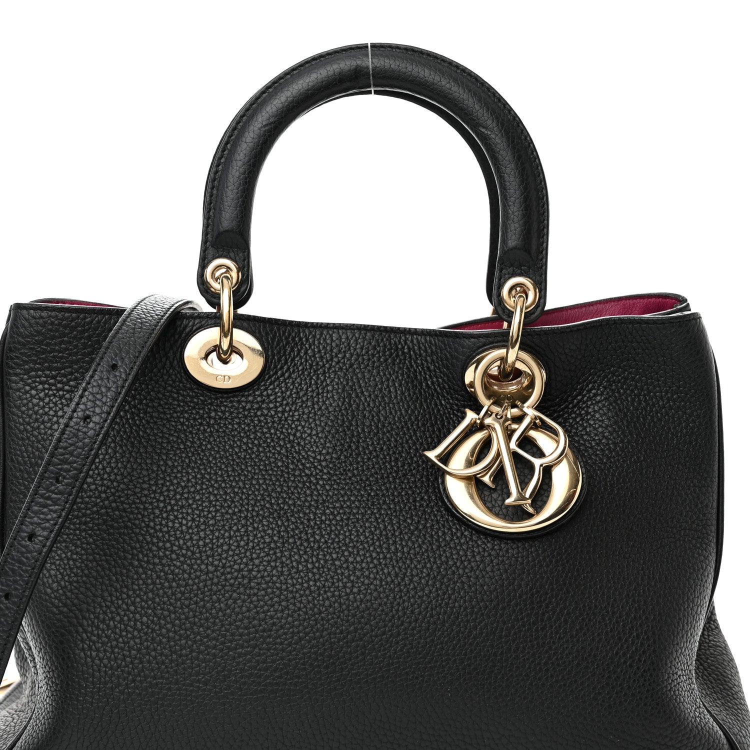 Christian Dior Bullcalf Medium Diorissimo Tote Black 8 of 14