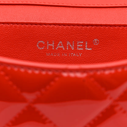 Chanel Patent Quilted Clutch With Chain Flap Red 5 of 7
