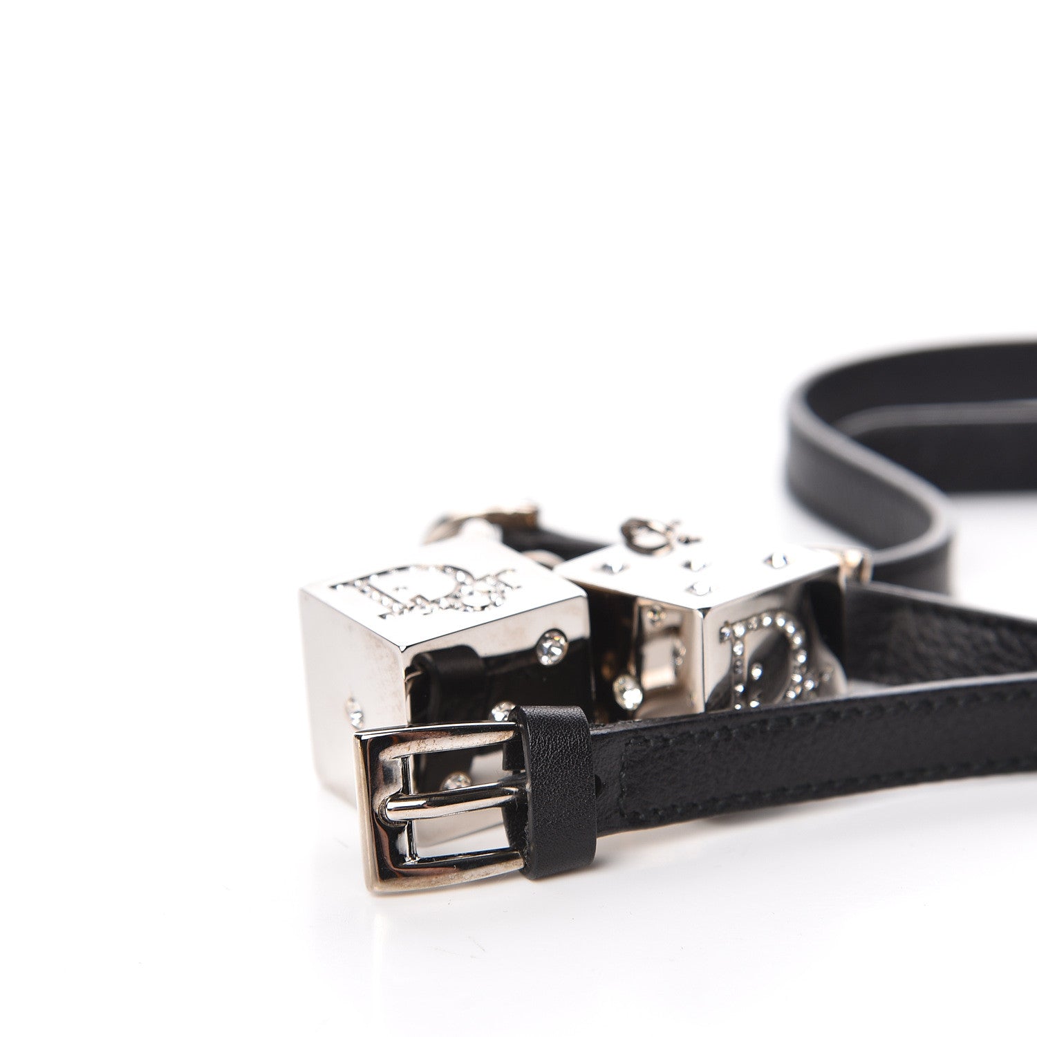 Christian Dior Calfskin Gambler Dice Belt Black 8 of 8