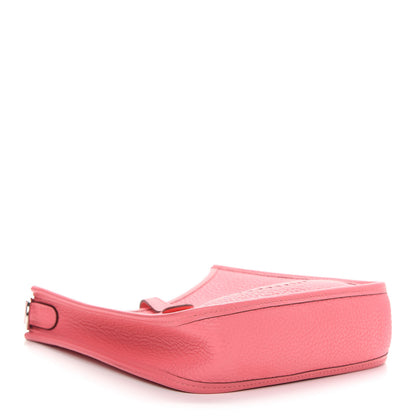 Hermes Taurillon Clemence Amazone Evelyne TPM Rose Azalee Rouge Pivoine 4 of 11