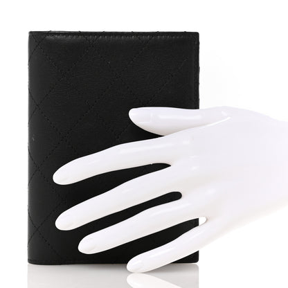 Chanel Grained Calfskin Quilted passport Holder Wallet So Black 2 of 10