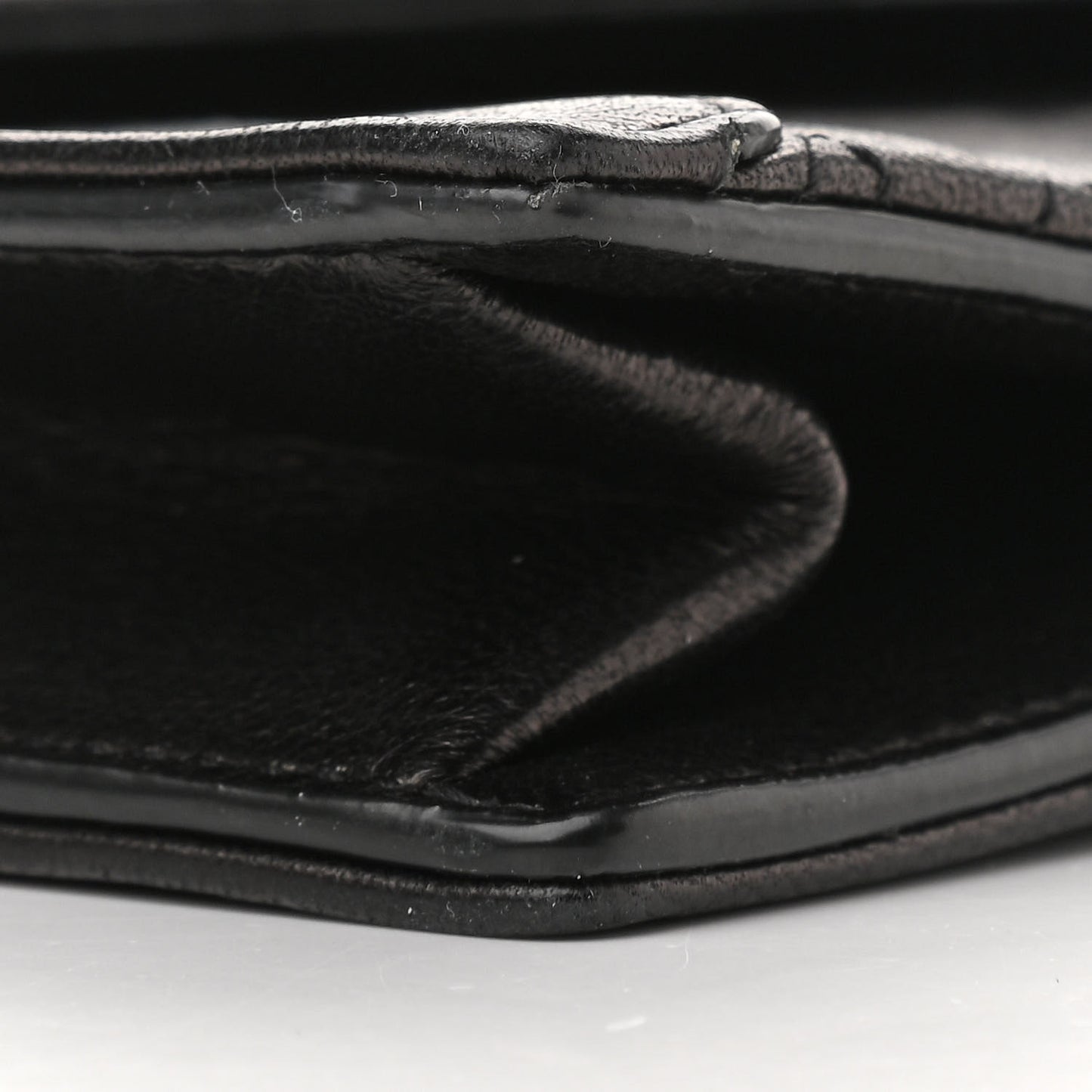 Lambskin Quilted Monogram Gaby Chain Bag Black