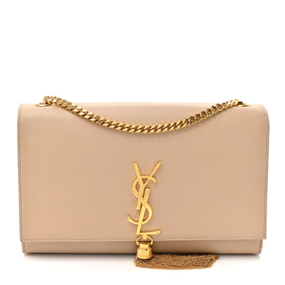 Saint Laurent Smooth Calfskin Medium Classic Monogram Kate Tassel Satchel Nude Powder 1 of 16